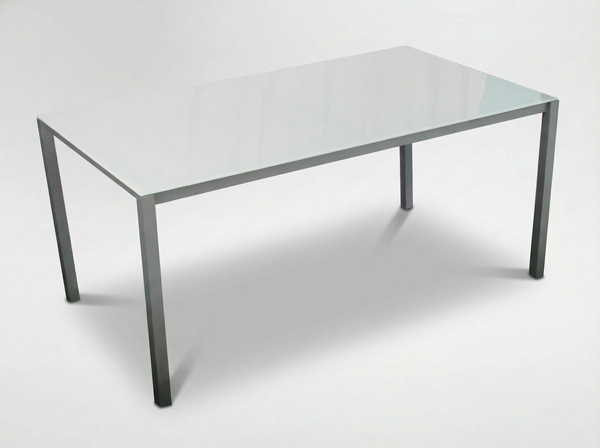 STÓŁ OGRODOWY - SZARY - 150x80x74 cm