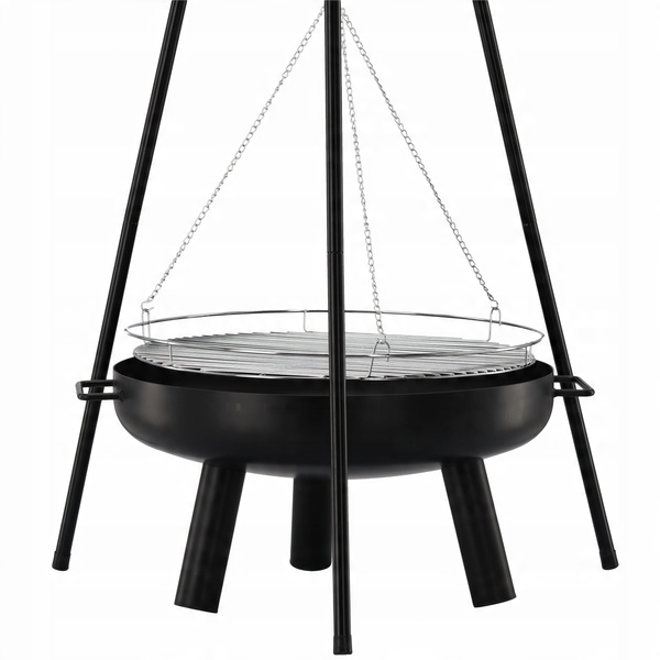 GRILL WISZĄCY REGULOWANY NA TRÓJNOGU 64,5 x 64,5 x 150 CM *6032