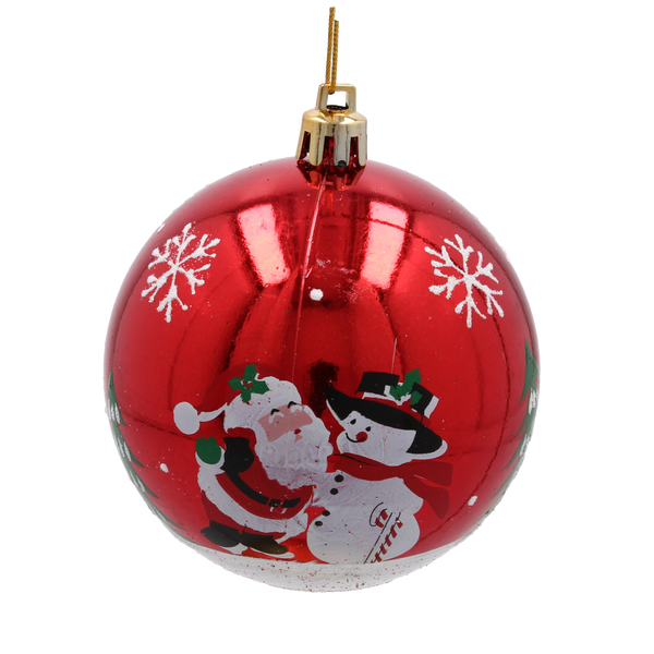 SET OF 24 CHRISTMAS BAUBLES RED, SILVER, GOLD