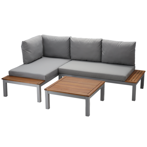 MODULAR ALUMINUM FURNITURE SET "BOHITO" - TABLE /WIM9865/ + 2 SOFAS /WIM9858 x2/