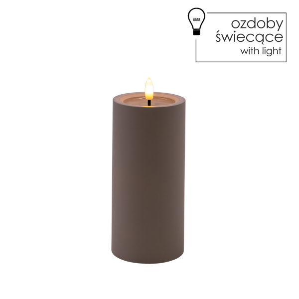 CANDLE LED GRIS 7 X 15 CM *9438