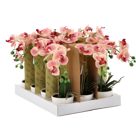 UMĚLÁ KVĚTINA - ORCHIDEA MIX 3 BARVY 30 CM bal=12 ks pal=36 ks *4825