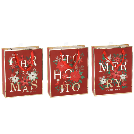 CHRISTMAS GIFT BAG "CHRISTMAS TO YOU" 30 x 42 x 12 CM MIX DESIGNS