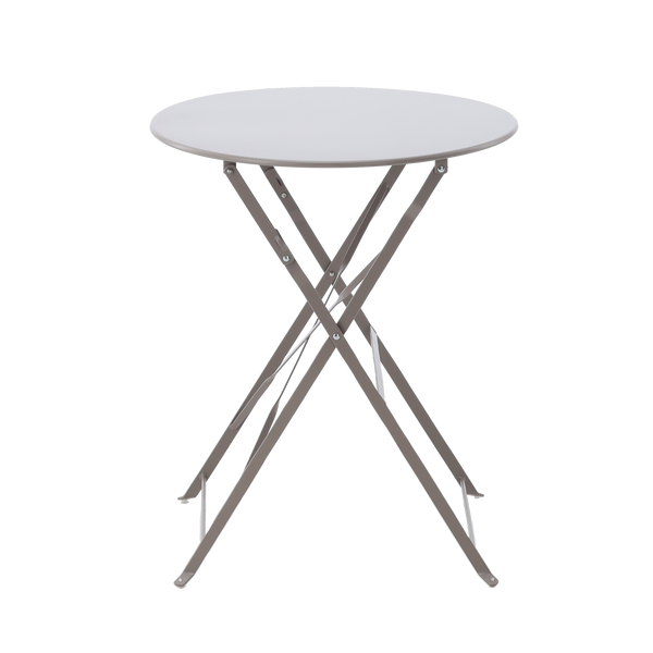 ROUND TABLE BISTRO SET - TAUPE