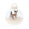 CHRISTMAS DECORATION - LED BAUBLE - WHITE - REINDEER 15 X 15 X 17 CM