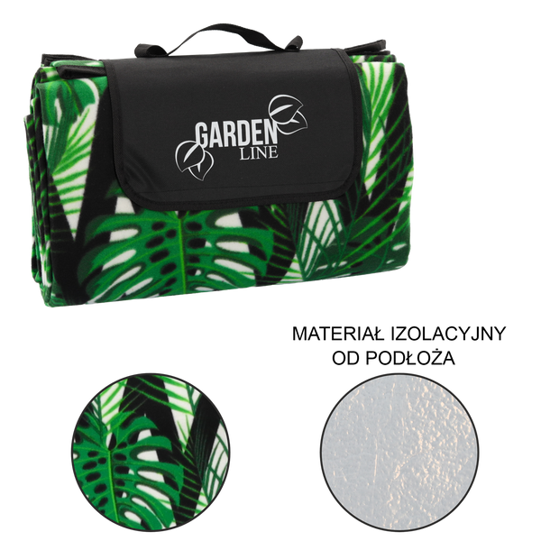 PICNIC BLANKET 200x200 CM MONSTERA