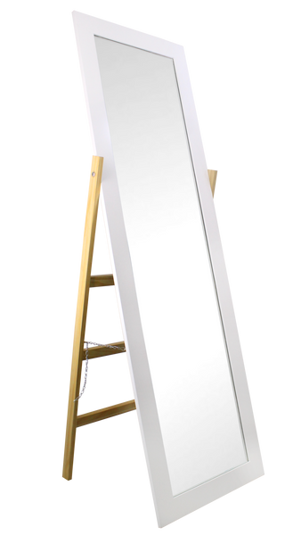 LUSTRO STOJĄCE DREWNIANE NOGI DRABINKA 54 x 41 x 157 CM *9757