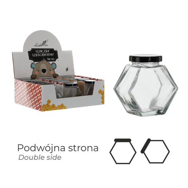 ŠESTIOUHELNÍ SKLENIČKA S víčkem 180 ML DISPLAY=12ks *5208