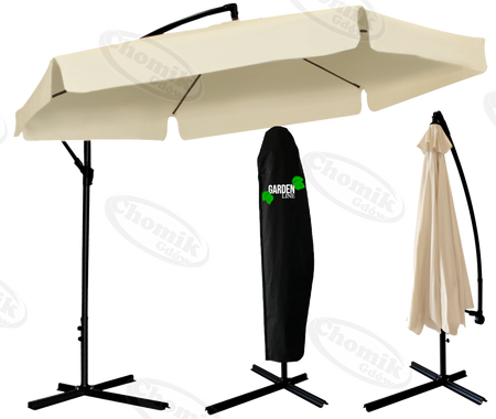 UMBRELĂ DE GRĂDINĂ 3 M BEJ "BANANA" CU HUSĂ *2866