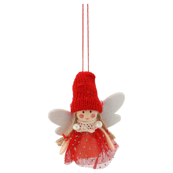 KPL. 4 OZDÓB CHOINKOWYCH - ANIOŁKI W CZAPCE *0133