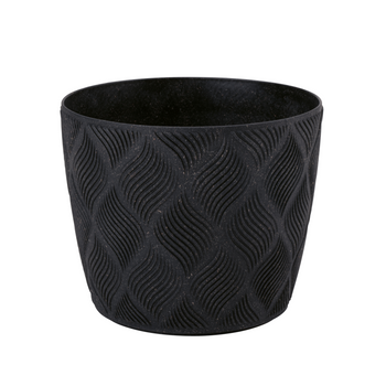 POT FLOW PETIT ECO WOOD 170MM NEGRU ADÂNC*2945