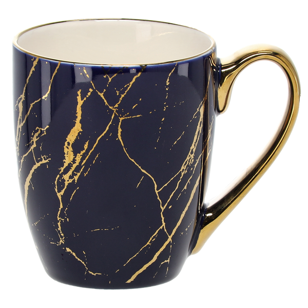 PORCELÁNOVÝ HRNEK 400 ML MARMUREK SE ZLATEM MIX BARVA balení=1ks *7956