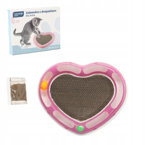 TOY FOR CAT WITH SCRATCHER HEART 38 X 30 X 5 CM