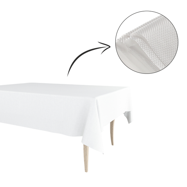 TABLECLOTH-FOIL WHITE /10/LAMINATED 8885