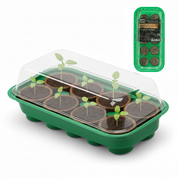 SET PENTRU GERMINARE (MINI SERĂ + 10 DISCURI DIN TURBĂ)