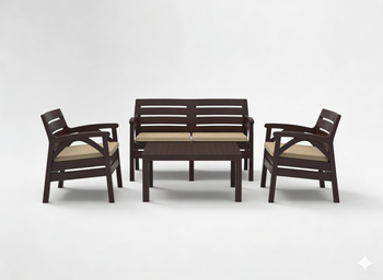 BROWN GARDEN FURNITURE SET "SANTANA" (2x CHAIR, 2-person BENCH) *8682