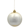 SET OF 4 ORNAMENTS 8 CM IN TUBE CHAMPAGNE/GRAY/WHITE