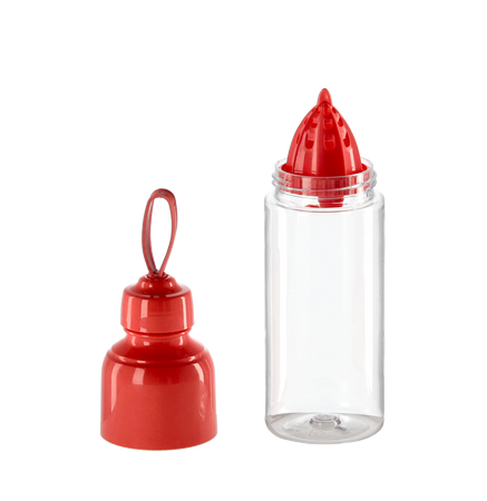 PLASTOVÁ FĽAŠA 600 ML S VYTLAČOVAČOM *6961