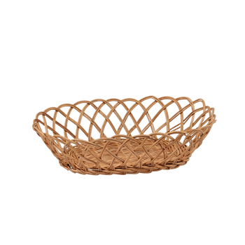 KOSZYK RATTANOWY OWALNY 26 x 20 x 7 CM NATURALNY *6171