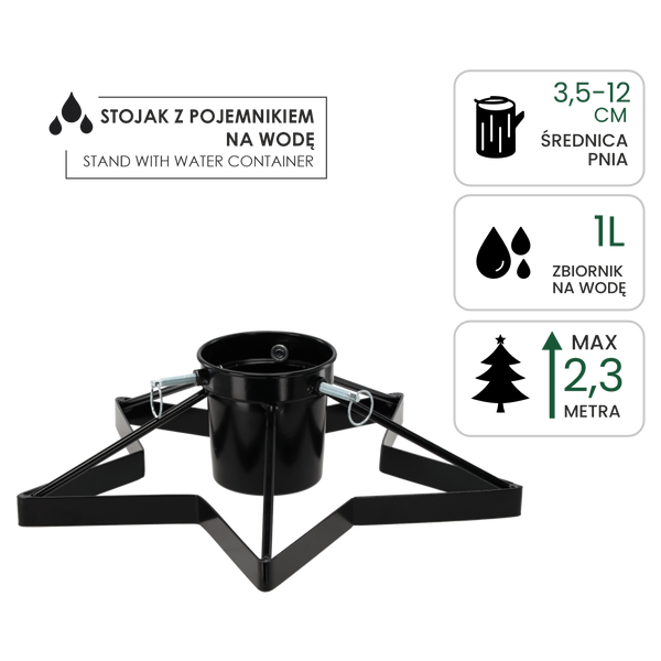 STOJAK CHOINKOWY GWIAZDA 3,5-12 CM