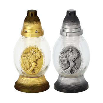 ZNICZ 26CZ/30H OWAL MAŁY PJ SREBRNY/ZŁOTY OPAK=6SZT*6701