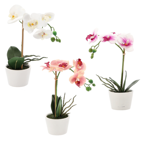 UMELÝ KVET - ORCHIDEA MIX 3 FARBY 30 CM balenie=12 ks paleta=36 ks *4825