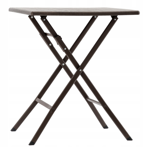 FOLDING CAMPING TABLE 61.5 X 61.5 X 73 CM BROWN