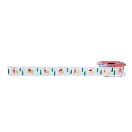 CHRISTMAS DECORATIVE RIBBON MIX DESIGNS 2.5 CM x 2.7M