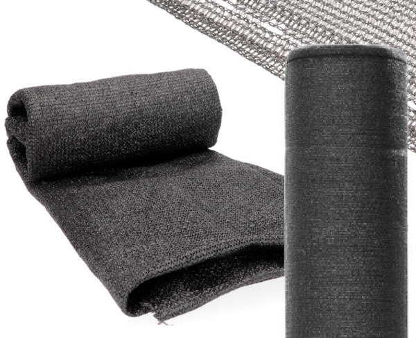 SIATKA CIENIUJĄCA NA OGRODZENIE ANTRACYT 1,5 x 10 M 135g/m2 90% *5689