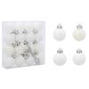 SET OF 16 BAUBLES 3 CM WHITE