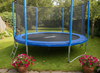 TRAMPOLINA 10FT 312 CM Z DRABINKĄ I SIATKĄ ZABEZPIECZAJĄCĄ 
