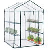SZKLARNIA OGRODOWA Z PÓŁKAMI BIAŁA 140 x 140 x 200 CM