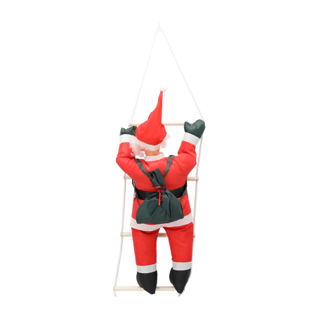 SANTA CLAUS CLIMBING THE LADDER 60 CM