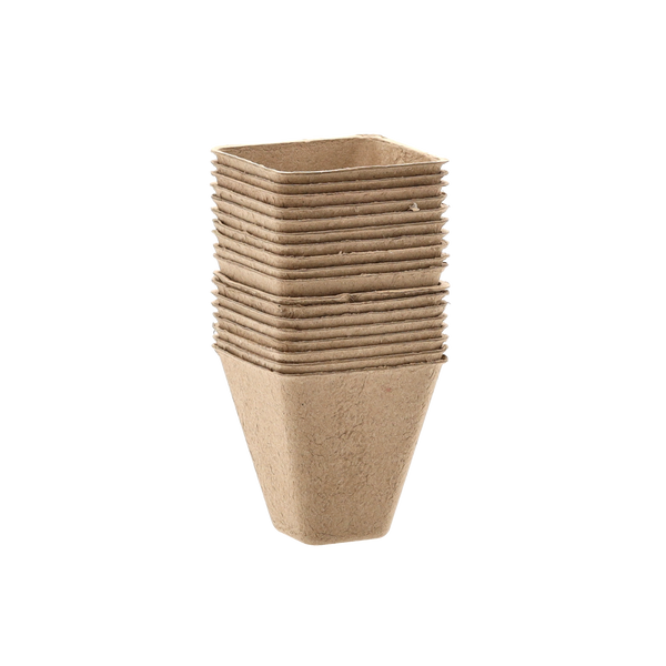 SET OF 18 PEAT FLOWERPOTS 8x8x8 CM