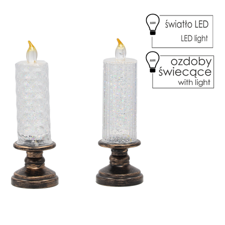 ŚWIECZKA LED 7,1 x 7,1 x 21,1 CM MIX WZORÓW *2560