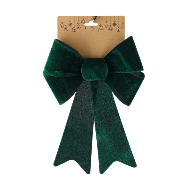 CHRISTMAS BOW GREEN 23 x 38 CM
