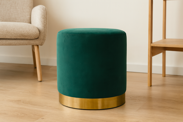 PUFA OKRĄGŁA 35 x 40 CM CIEMNOZIELONA *3932