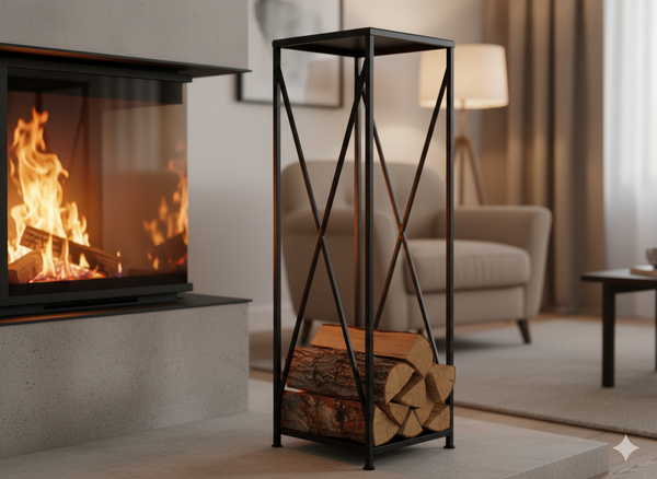 LOG HOLDER BLACK L13,5"