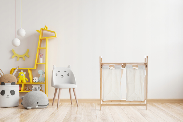 REGAŁ BAMBUSOWY Z DWOMA KOSZAMI 64x33x73 CM *6998