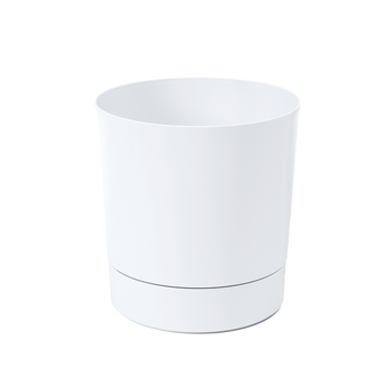 POT WITH SAUCER AURA 200-WHITE*51243