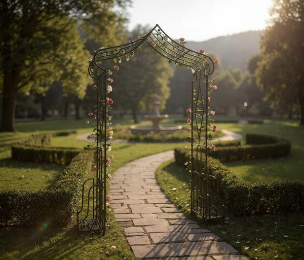 PERGOLA OGRODOWA 173 x 51 x 260 CM ANTYCZNY BRĄZ