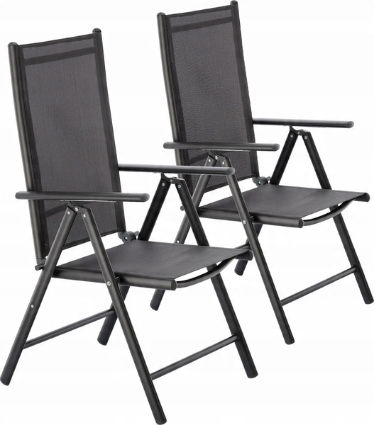 Scaun de grădină pliabil din aluminiu 66 x 56 x 107 cm gri *3804