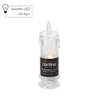 LED HOLO ACRYLIC CANDLE 18CM WITH BATTERIES WARM WHITE*2433