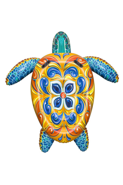Bestway 6'x 68"/1.83m x 1.73m Mediterranean Turtle Ride-On