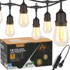 GIRLANDA OGRODOWA ZE STEROWNIKIEM 12 V DŁ. 0,6 + 14,4 M FILAME 15 LED CIEPŁY BIAŁY Z UCHWYTAMI *1267