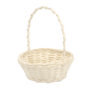 RATTAN BASKET 20/14 x 8/24 CM WITH HANDLE - WHITE