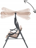 GARDEN SWING 170 x 110 x 153 CM DARK BEIGE WITHOUT FOOTSTOOL WITH CUP HOLDERS *0735