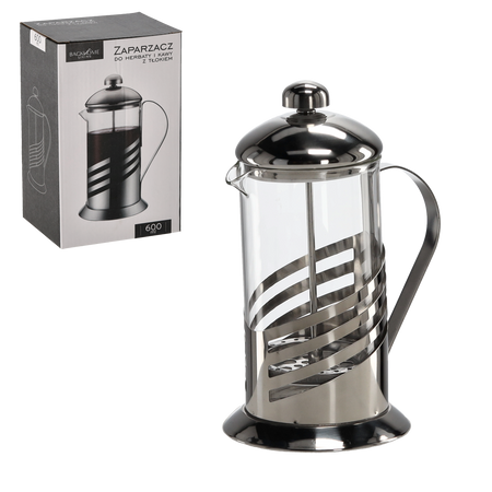 ČAJOVÝ A KÁVOVÝ ZAPARZÁČ 600 ML S TLAKOM *1410