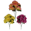 ARTIFICIAL BRANCH - CHRYSANTHEMUMS ASSORTED COLOURS