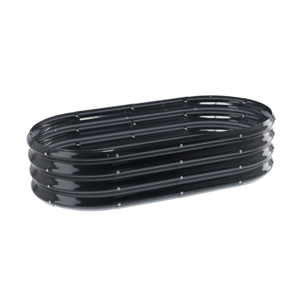 GRZĄDKA WARZYWNO-KWIATOWA 120 X 60 X 30 CM OWALNA ANTRACYT